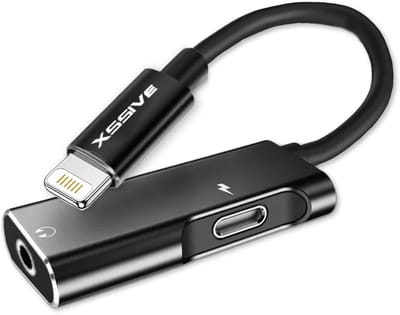 2 in 1 Adapter Kabel geschikt voor Lightning naar Jack - 3.5mm Aux Splitter - Geschikt voor iPhone Aux Kabel