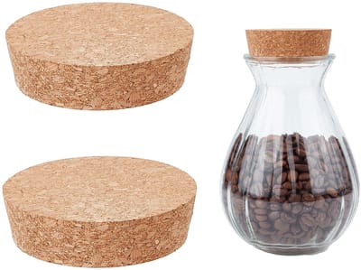 Dailygoods- Kurkdeksels Grote Taps Toelopende - Flessendop - Flessenstopper - Vervangende Stop - Inmaakpotten - Duurzaam Kurkmateriaal - Flessenstop