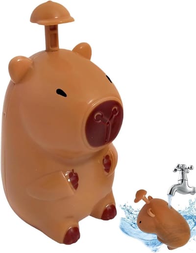 Watersproeier Speelgoed - Zomerspeelgoed Buiten - Waterpret Spelen - Capybara Vorm - 10 x 6 x 5 cm - Zacht
