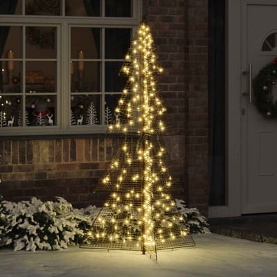 vidaXL Kerstboom 240 LED's Warmwit 180 cm PET
