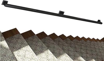 Trapleuning Set - Wandgreep - Veilig Traplopen - Stevig Smeedijzer - 120cm Lengte - Zwart