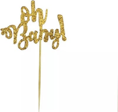 Akyol - Oh baby topper - Cupcake topper - oh baby - 10 stuks -Taart topper - Cake - Bachelorette - Cake - Prikker - Decoratie - 13 cm