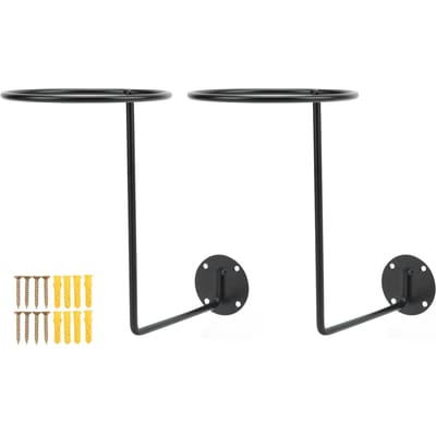 2 stuks Motorhelmhouder Wandgemonteerd Helm Displayrek voor voor Jassen Jassen Hoeden Dansen black