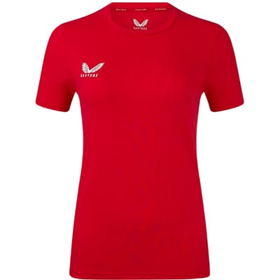 Castore Dames/Dames Logo T-Shirt (Echt rood)