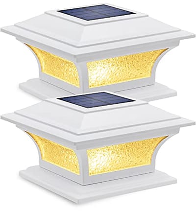 Solarverlichting tuin - Zonne-paallamp met glas en 2 modi voor buitengebruik