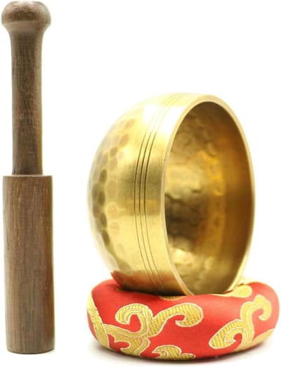 Tibetaanse klankschaal - Meditatie instrument - Ontspanning en balans - Zuiver en helder geluid - 8cm diameter - Koper