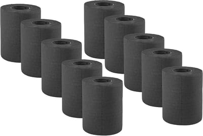Toiletpapier rollen - Zwart papier - Dagelijks gebruik - 4-laags dikte - 140 vellen - Zwart