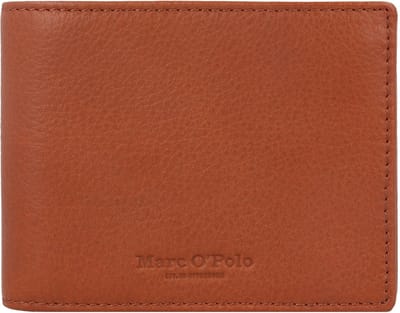 Marc O'Polo Leren Portemonnee Pete Wallet With Flap Classic Cognac Lichtbruin