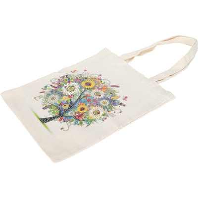 DIY Diamant Schilderen Tas Prachtige Strass Schilderen Boodschappentas Gereedschapskit CadeauBB002 white