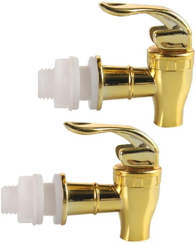 Dailygoods- Drankdispenserkraan Goud - Vervangende Kraan - Drukknopkraan - Waterdispenserkraan - Glazen Flessenkraan - Geschikt voor 16 mm Opening - Dispenserkraan
