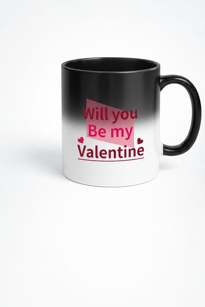 Magische Valentijn Mok "Will you Be my Valentine" | Hittegevoelig Cadeau