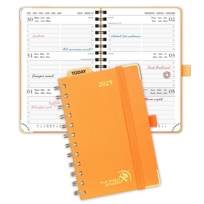 Compacte Weekplanner voor 2025 met Luxe Afwerking en Handige Functies