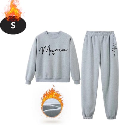Nivard Joggingpak - Huispak - Volwassenen - Trainingspak - Comfortabel - Joggingsbroek - Tracksuit - Dames - Winter - Lichtgrijs - S
