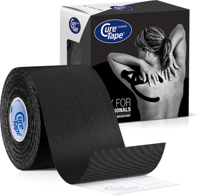 CureTape® Classic - Zwart - Kinesiotape - 5 cm x 5 m - 1 rol - Elastische tape - FysioTape - Kinesiologie Tape - Cure Tape