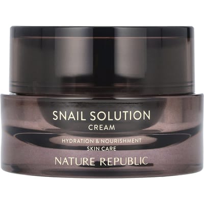 Nature Republic, Snail Solution, Crème, 1,75 fl oz (52 ml) black