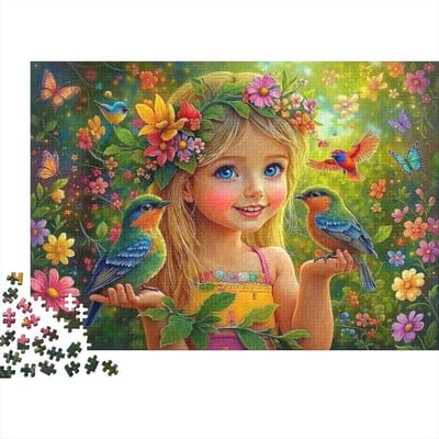 Bloemenbos Puzzel - Legpuzzel Familiespel - Ontspanning Thuis - Duidelijke Scheidingslijnen - 52x38cm 1000 Stukjes - Stijl-8