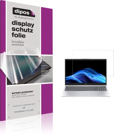 dipos – 2x Beschermfolie geschikt voor HP OmniBook 3 15 Zoll | Krasbestendige & heldere Screenprotector Ultra-Thin