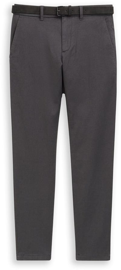 Tom Tailor - TTTRAVIS SLIM chino met riem - Maat 32/32 - grey black zig zag structure