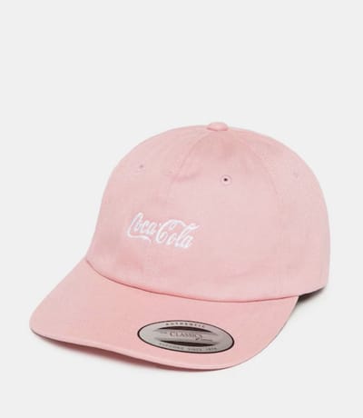 Coca-Cola Pet Roze – Unisex Baseball Cap – Geborduurd Logo – OneSize – Retro Yupoong Classic