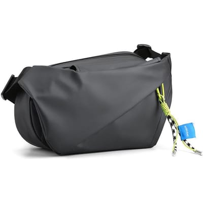 Sac de Poitrine Épaule Homme Nylon Imperméable Sport Extérieur Course Cyclisme Sac Ceinture Grande Capacité Voyage Pochette Téléphone Sac Messager gris foncé