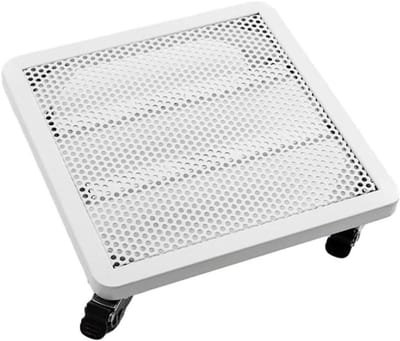 Plantenstandaard met wielen - Plantenroller plantentrolley - Planten verplaatsen - 360 graden stuurwielen - 50 x 50 cm - Zwart