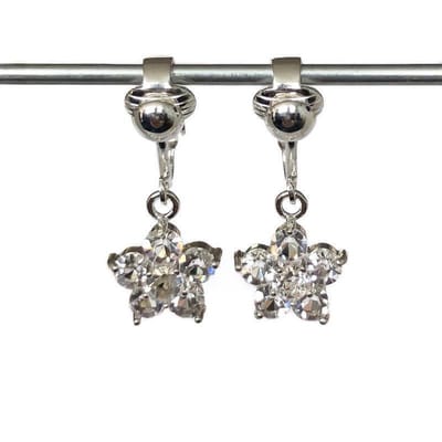 Clip Oorbellen Kinderen - Oorclips - Glitterbloem - Kleurloos - Hangers - MNQ bijoux