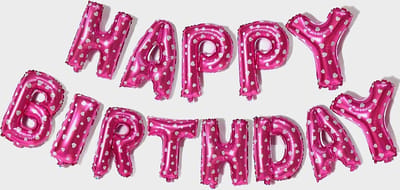 40cm Happy Birthday Slinger Ballon Roze met witte hartjes / Gelukkige Verjaardag/ Brief Folie Ballonnen/ Set Party Decoratie/ Verjaardag Versiering/ Aluminium Folie Ballon/ Verjaardagsfeestje Decoratie/ Kinderen en Volwassenen feestje…1 Stuk