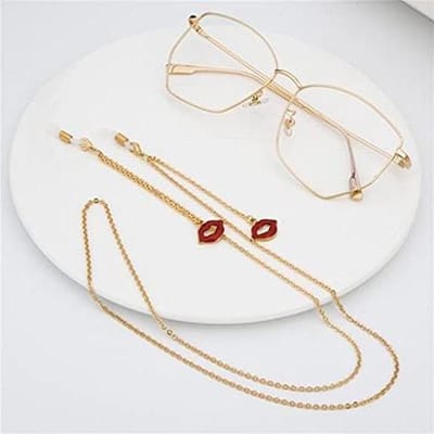 Rode lip hanger koorden leesbril ketting mode dames zonnebril accessoires etnische stijl lanyard hold bandjes (kleur: A, maat: lengte-70cm)
