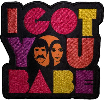 Sonny & Cher - I Got You Babe Faces Patch - Zwart