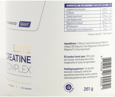 Vitakruid Elite Creatine Monohydraat Complex - 2 x 261 gr - Voordeelverpakking