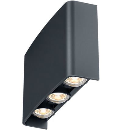 LED Wandlamp - Kingtron Victo - Up & Down - 6W 480lm - 865 Helder/Koud Wit 6500K - Voor Buiten en Binnen - Waterdicht IP65 - Rechthoek - Zwart