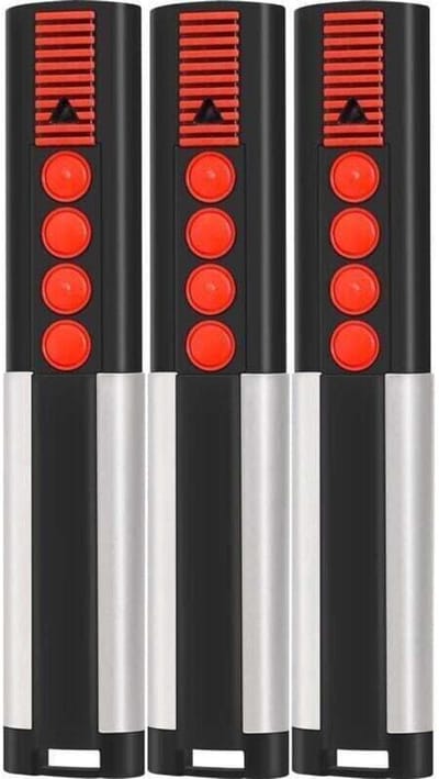 868MHz toegangscontrole afstandsbediening, 3 stuks, 4 kanalen, geschikt voor poorten/garagedeuren van het type 4020/4026.