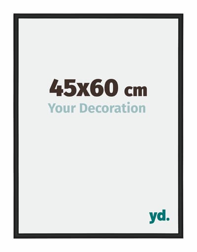 Your Decoration - Fotolijst 45x60 cm - Aluminium - Zwart Hoogglans - Miami