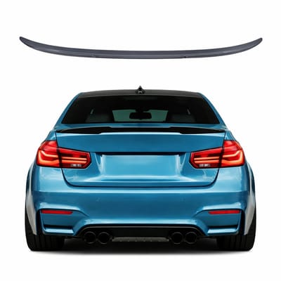 Kofferspoiler geschikt voor BMW 3 Serie F30 F80 M3 2011-2019 Glans Zwart