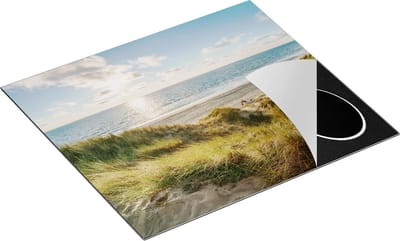 Chefcare Inductie Beschermer Strand en Zee vanuit Duinen - 60x50 cm - Afdekplaat Inductie - Kookplaat Beschermer - Inductie Mat