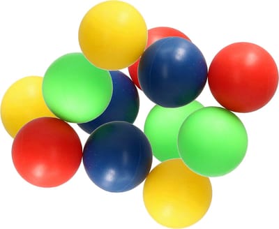 Gekleurde premium rubber beach balletjes - 12x stuks - dia 4 cm - reserve ballen