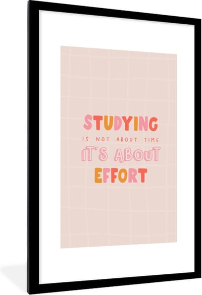 Fotolijst incl. Poster - Studeren - Tijd - Student - Studeren - Onderwijs - 80x120 cm - Posterlijst