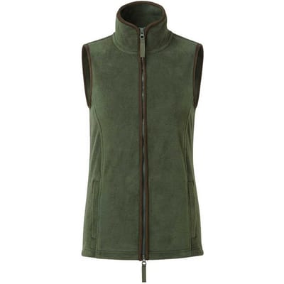 Premier Dames/dames Artisan Fleece Gilet (Mosgroen/bruin)