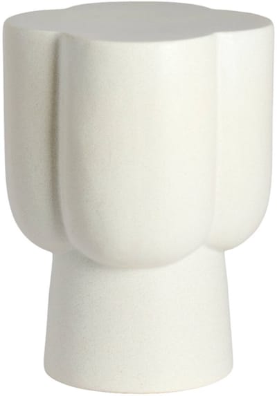 JUNTO bijzettafel keramiek mat crème Ø34,5x45 cm - Light & Living
