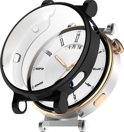 Strap-it TPU bescherm hoesje - geschikt voor Huawei Watch GT 4 (41mm) - schokabsorberende case voor Watch GT 4 - 41mm (zwart)