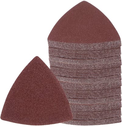Dailygoods - Schuurpapier voor Driehoekige Schuurmachine - 120 Stuks - Geschikt voor Meubels en Hout - Korrel 100 - Perfect voor Polijsten - Diverse K...