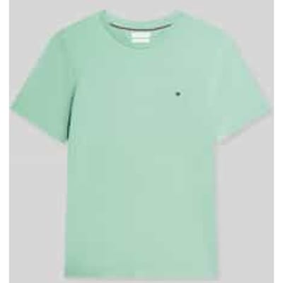 Tommy Hilfiger Flag Embroidery T-shirt Cut Grass Size: M | Basic T-Shirts Outlet | Heren | Groen