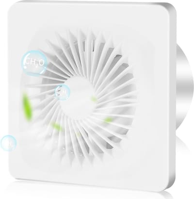 Badkamerventilator 100 mm met Terugslagklep - Stil & Energiezuinig voor Keuken, Toilet en Garage