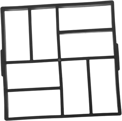 Betonmal Padmaker - Tuinmal Stapsteen - Tuinpad Aanleggen - Herbruikbaar Plastic - 40x40cm - Zwart
