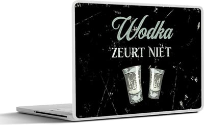 Laptop sticker - 11.6 inch - Wodka - Shotglaasjes - Spreuken Bordjes - 30x21cm - Laptopstickers - Laptop skin - Cover - Cadeau voor vrouw - Cadeau voor man