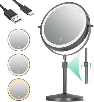 Hollywood Spiegel met Verlichting – Make-up Spiegel – Spiegel met LED Lampen – Dimbare Make-upspiegel – Tafelspiegel – Cosmeticaspiegel – Make-up Mirror – Verlichte Spiegel – Beauty Spiegel – Schminkspiegel