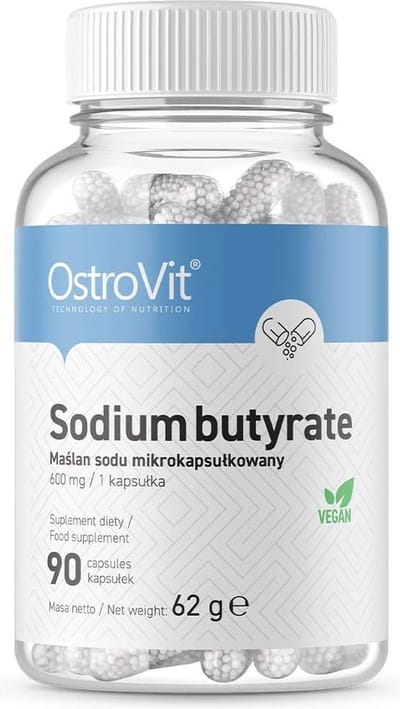 Supplementen - Sodium Butyrate - Natriumbutyraat - Vegan - 90 Capsules - Ostrovit