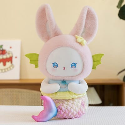 Nieuwe Zeemeermin Pluche Pop Schattige Prinses Lappenpop Speelgoed Meisje Konijn Pop Verjaardagscadeau voor Kinderen 38 cm