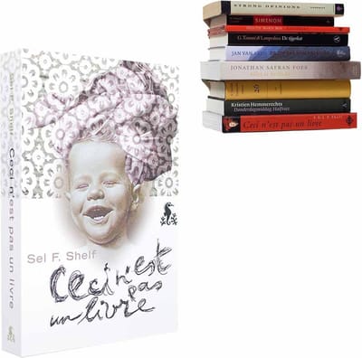 Boekenplank - Selfshelf - Baby - grijs - Ceci n'est pas un livre - L 22 x B 15 x H 3 cm