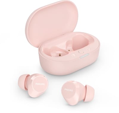 PHILIPS TAT1209PK True Wireless In Ear Bluetooth Headphones - Kleine oordopjes, Geweldige kwaliteit, Natuurlijk geluid met dynamische bass, Duidelijke gesprekken en Kleine oplaadhoes - Roze